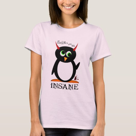 熱狂するで邪悪なペンギン Tシャツ (正面)