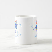 熱狂するで青いアマガエル コーヒーマグカップ (中央)