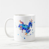 熱狂するで青いアマガエル コーヒーマグカップ (左)