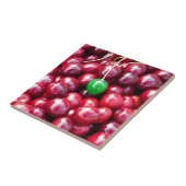 熱狂するなしぶきのさくらんぼ タイル (側面)