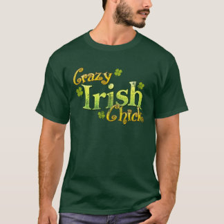 熱狂するなアイルランドのひよこのおもしろTシャツのレトロ Tシャツ