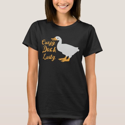 熱狂するなアヒルの女性ワイシャツ Tシャツ (正面)