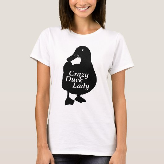 熱狂するなアヒルの女性 Tシャツ (正面)
