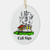 熱狂するなアンテナモービルハウスのアマチュア無線のオーナメント セラミックオーナメント (右)