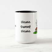 熱狂するなアンテナモービルハウスのアマチュア無線のマグ#1 マグカップ (中央)