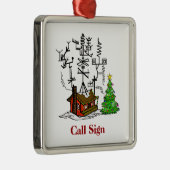 熱狂するなアンテナ家のアマチュア無線のクリスマスのオーナメント メタルオーナメント (右)
