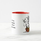 熱狂するなアンテナ家のアマチュア無線のクリスマスのマグ マグカップ (中央)