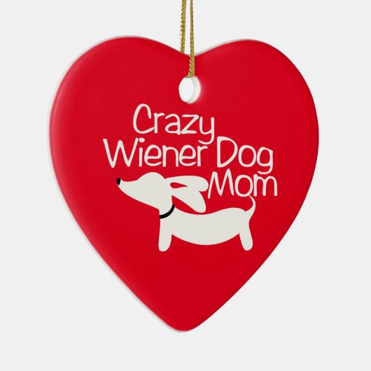 熱狂するなウインナー犬のお母さんのクリスマスツリーのオーナメントDoxie セラミックオーナメント (右)