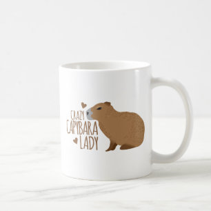 熱狂するなカピバラの女性 コーヒーマグカップ