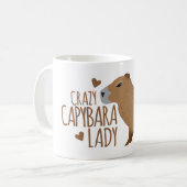 熱狂するなカピバラの女性 コーヒーマグカップ (正面左)