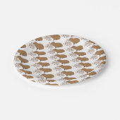 熱狂するなカピバラの女性 ペーパープレート (アングル)