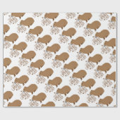 熱狂するなカピバラの女性 ラッピングペーパー (フラット)