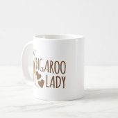 熱狂するなカンガルーの女性 コーヒーマグカップ (正面左)