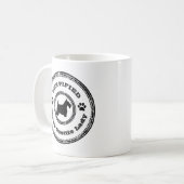 熱狂するなスコッチテリアの女性 コーヒーマグカップ (正面左)