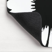 熱狂するなデイジー-黒く及び白いデイジーのマウスパッド マウスパッド (コーナー)