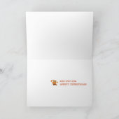 熱狂するなトナカイが付いている制御サンタのそりから シーズンカード (内部)