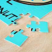 熱狂するなドーナツは甘いデザートを凍らすバニラを振りかけます ジグソーパズル (側面)