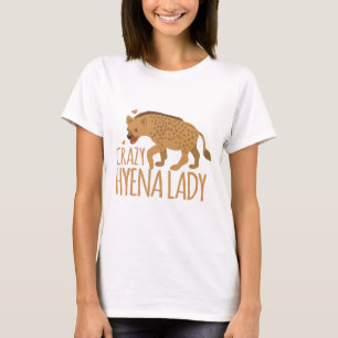 熱狂するなハイエナの女性 Tシャツ