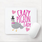 熱狂するなハト女性 マウスパッド (マウス)
