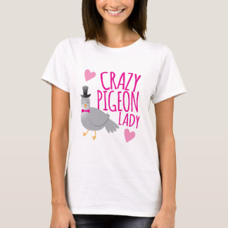 熱狂するなハト女性 Tシャツ