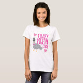 熱狂するなハト女性 Tシャツ (正面フル)