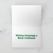 熱狂するなパグのクリスマスカード シーズンカード (内部)