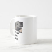 熱狂するなパグの女性 コーヒーマグカップ (正面左)