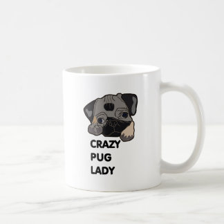 熱狂するなパグの女性 コーヒーマグカップ