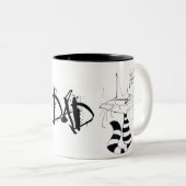 熱狂するなパパのマグ ツートーンマグカップ (正面右)