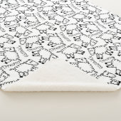 熱狂するなヒツジの夢の落書きパターン シェルパブランケット (3/4)