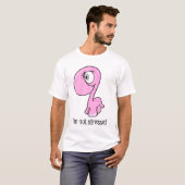 熱狂するなピンクによって重点を置かれる恐竜のTシャツ Tシャツ (正面フル)