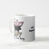 熱狂するなブタの女性 コーヒーマグカップ (正面左)