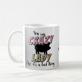 熱狂するなブタの女性 コーヒーマグカップ (左)