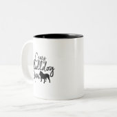 熱狂するなブルドッグのお母さん ツートーンマグカップ (正面左)