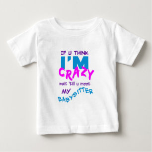 熱狂するなベビーシッターのTシャツ ベビーTシャツ