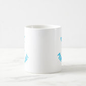 熱狂するなペンギンの女性 コーヒーマグカップ (中央)