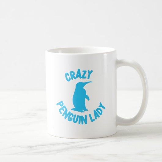 熱狂するなペンギンの女性 コーヒーマグカップ (右)