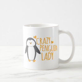 熱狂するなペンギンの女性 コーヒーマグカップ