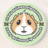 熱狂するなモルモットの女性のコースター コースター (正面)