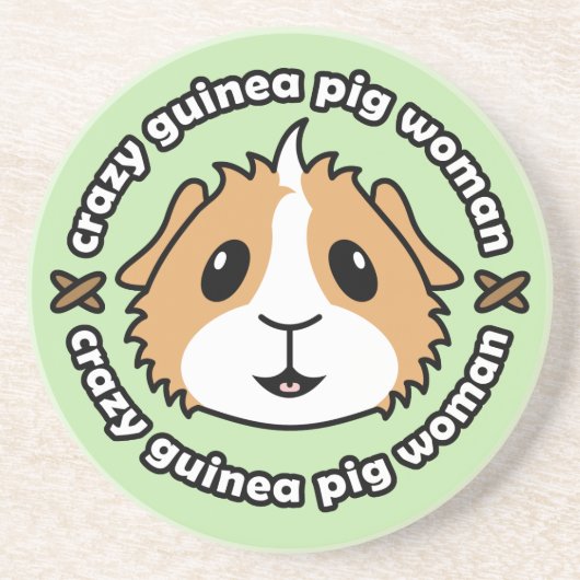 熱狂するなモルモットの女性のコースター コースター (正面)