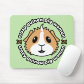 熱狂するなモルモットの女性のマウスマット マウスパッド (マウス)