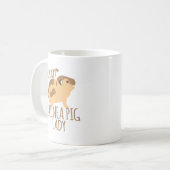 熱狂するなモルモットの女性 コーヒーマグカップ (正面左)