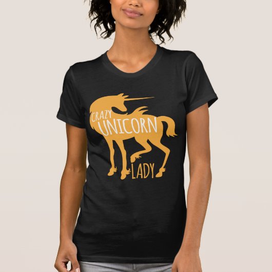 熱狂するなユニコーンの女性 Tシャツ (正面)