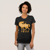 熱狂するなユニコーンの女性 Tシャツ (正面フル)