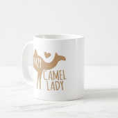 熱狂するなラクダの女性 コーヒーマグカップ (正面左)