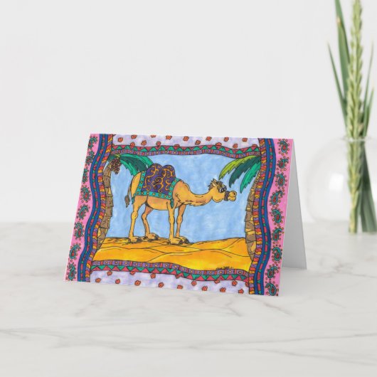 熱狂するなラクダの挨拶状 カード (正面)