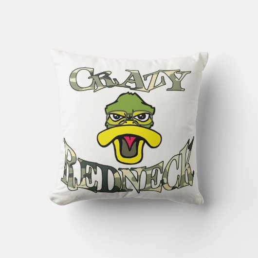 熱狂するなレッドネックのアヒルの頭部の迷彩柄 クッション (正面)