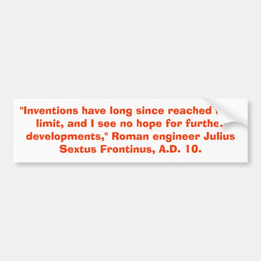 熱狂するな予言! バンパーステッカー (正面)