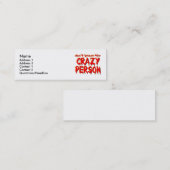 熱狂するな人のおもしろいなプロフィール/名刺 スキニー名刺 (正面/裏面)