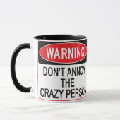熱狂するな人の警告のマグ マグカップ (左)